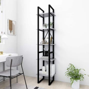 vidaXL Boekenkast met 5 schappen 40x30x175 cm bewerkt hout, Verzenden, Nieuw