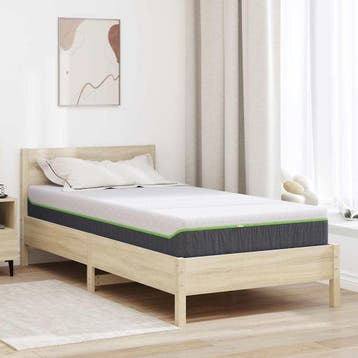 vidaXL Matras Wit en Grijs 100 x 200 cm Jacquard stof, Verzenden, Nieuw