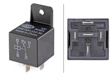 HELLA 4RD 933 332-391 Wisselrelais 12V 5-polig | 20A, Ophalen of Verzenden