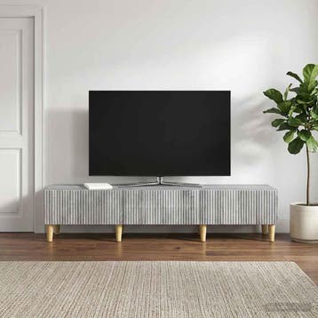 vidaXL TV Kast met lade Grijs sonoma 147 x 34,5 x 30 cm, Verzenden