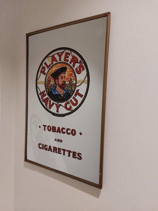 Wanddecoratie - Europa - spiegel Players Havy Cut, Antiquités & Art, Antiquités | Assiettes décoratives & Carrelages