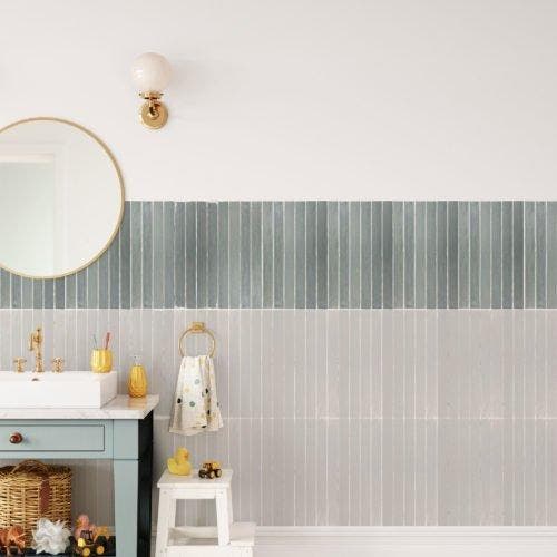Wandtegel Blauw 5x50cm (Muurtegels, Muur- en plafondtegels), Doe-het-zelf en Bouw, Tegels, Minder dan 20 cm, 40 tot 60 cm, 10 m² of meer