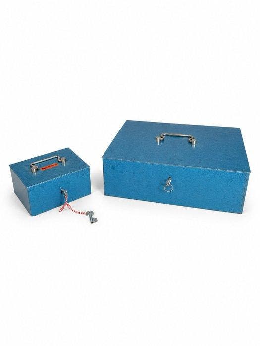 Vendex - Brandkast (2) - Metaal - Vintage Cash/Security Box, Antiek en Kunst, Curiosa en Brocante