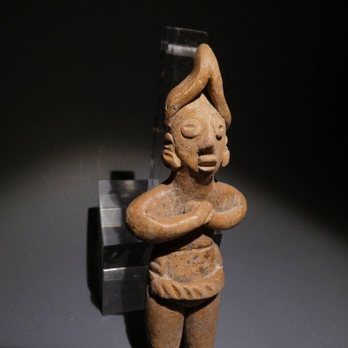 Colima, Westkust van Mexico Terracotta Figuur. Prima. 11,3, Verzamelen, Mineralen en Fossielen