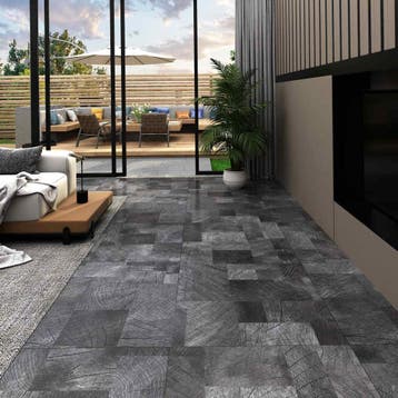 vidaXL Vloerplanken Houten structuur grijs 5,11 m² 55 st PVC, Doe-het-zelf en Bouw, Verzenden, Nieuw