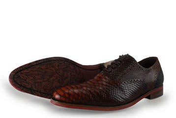 Floris van Bommel Veterschoenen in maat 42½ Cognac, Kleding | Heren, Schoenen, Overige kleuren, Verzenden, Floris van Bommel, Zo goed als nieuw