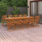 vidaXL 11-delige Tuinset 280x90x75 cm massief acaciahout, Verzenden, Nieuw, Tuinset