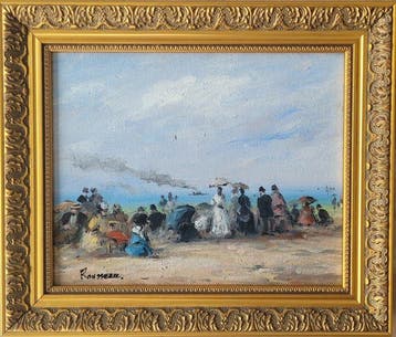 Camille Rousseau (1949) - Dimanche à Cabourg ~ Collection, Antiquités & Art