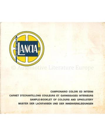 1971 LANCIA BETA KLEUREN EN BEKLEDING BROCHURE