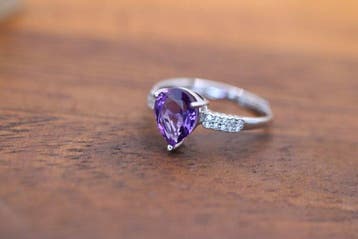 Zonder minimumprijs - Ring Zilver - 2.20ct. tw. Amethist, Nieuw
