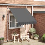 vidaXL Luifel handmatig uittrekbaar 200 cm antraciet, Verzenden