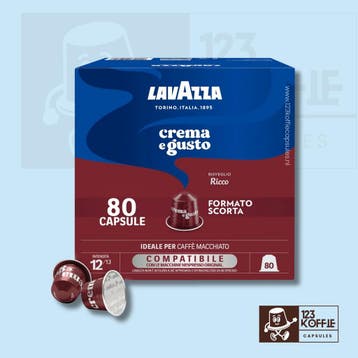 Lavazza Crema e Gusto Ricco 80 st. Nespresso, Elektronische apparatuur, Verzenden, Nieuw