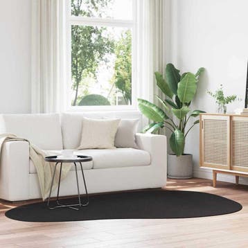 vidaXL Tapijt HUARTE Zwart 160 x 230 cm Polyester, Maison & Meubles, Verzenden