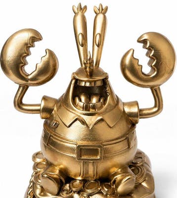 Daluxe Art - 1999 • Gold Mister Crabs – Money King Sculpture