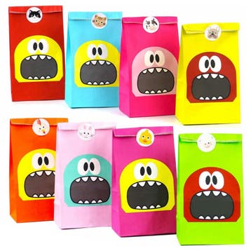 Fako Bijoux - 48 Uitdeelzakjes + Stickers - Monsters -, Diversen, Cadeauverpakkingen, Verzenden, Nieuw