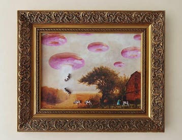 DKT - Donut Invasion - 3D Original Mixed Media