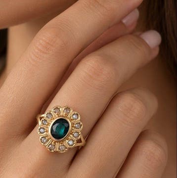 Zonder minimumprijs - Ring - 18 karaat Geel goud - 1.10ct.