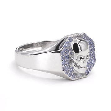 Zonder minimumprijs - Ring Verguld Tanzaniet - Diamant -, Nieuw