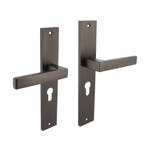 Deurklink Hera op rechthoekig schild cilindergat 55 mm an..., Ophalen of Verzenden, Nieuw, Overige materialen, Klink of Kruk