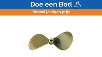 Bieden: Michigan Propellers 2-Blade Brass GL235 Propeller 1, Watersport en Boten, Ophalen of Verzenden, Nieuw
