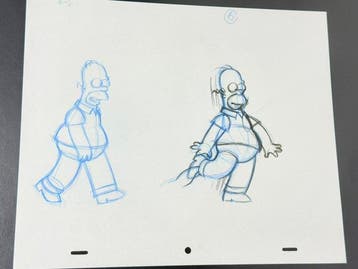 Gracie Films - Originele animatietekening van Homer Simpson,, CD & DVD, DVD | Films d'animation & Dessins animés