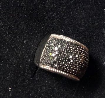 Zonder minimumprijs - Ring Zilver - 3.10ct. tw. Diamant, Handtassen en Accessoires, Ringen, Nieuw
