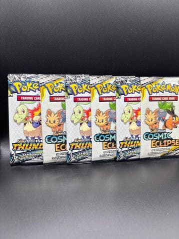 Pokémon - 6 Booster pack - Cosmic Eclipse & Lost Thunder Fun, Nieuw