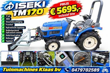 iseki tm 170 met tal van opties zeer jong model !, Nieuw