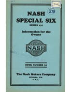 1926 NASH SPECIAL SIX INSTRUCTIEBOEKJE ENGELS, Ophalen of Verzenden