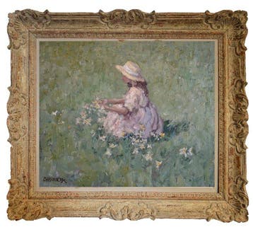 Chris van Dijk (1952) Impressionist -  Jonquilles