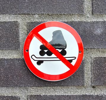 Skaten verbodsbord, Verzenden, Nieuw