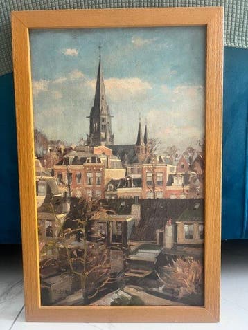 Dirk Johannes van Haaren (1878-1953) - Rooftops in Amsterdam