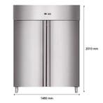 RVS koelkast GN2/1 1400 liter -2° tot +8° C, Verzenden