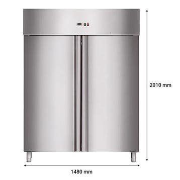 RVS koelkast GN2/1 1400 liter -2° tot +8° C, Zakelijke goederen, Verzenden, Nieuw in verpakking, Koelen en Vriezen
