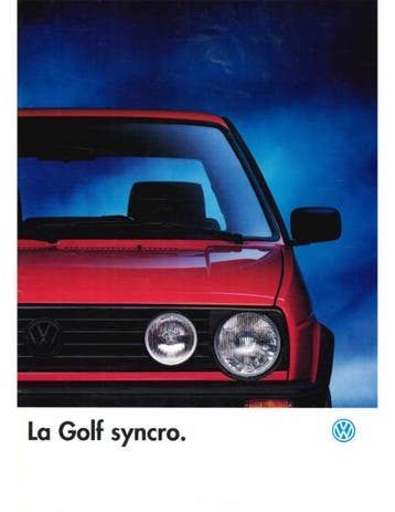 1989 VOLKSWAGEN GOLF SYNCRO BROCHURE FRANS