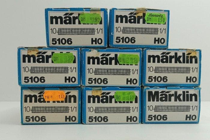 Märklin H0 - 5106 - Modeltreinsporen (80) - M rechte sporen, Hobby en Vrije tijd, Modeltreinen | H0