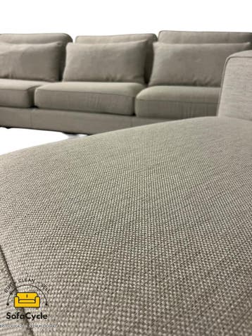 Hoekzetel beige in bouclé, hoek L – overstock, Verzenden