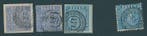 Baden 1860/1862 - Lot met 3× 3 Kr. blauw en 1 brief met