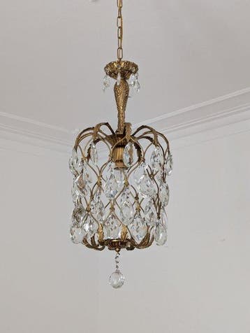 Lampe à suspendre - Cristal, Antiquités & Art