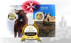 2 x 2 Euro 2025 Malta Mdina en maltesischer Ochse im Orig..., Verzenden