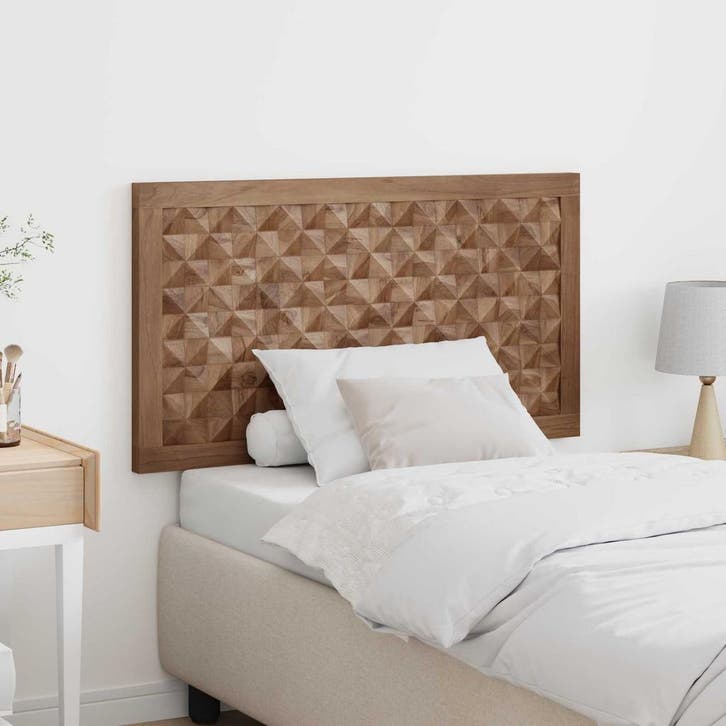 vidaXL Hoofdbord Naturel Massief Teakhout, Maison & Meubles, Chambre à coucher | Lits, Envoi