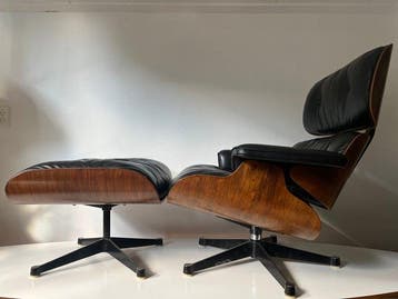 Herman Miller, Vitra - Charles & Ray Eames - Loungestoel met, Antiek en Kunst, Curiosa en Brocante