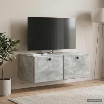 vidaXL Wandmontage TV-kast 78,5 x 41 x 30 cm Betongrijs, Verzenden, Nieuw