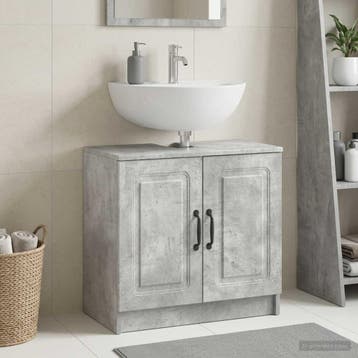 vidaXL Wastafel kabinet voor de badkamer UTRECHT Betongrijs, Verzenden, Nieuw