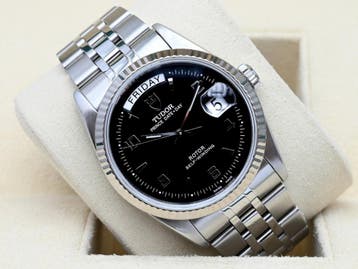 Tudor Prince Date Day Ref. 76214 Year 2010 (Box & Papers), Handtassen en Accessoires, Horloges | Heren, Ophalen of Verzenden, Zo goed als nieuw