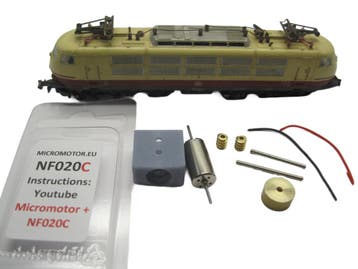 micromotor NF020C N ombouwset voor Fleischmann DB BR 103, Overige merken, Gelijkstroom, Verzenden, Overige typen