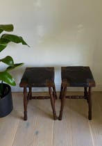 Tabouret (2) - cuivre, Chêne - Tabourets Windsor
