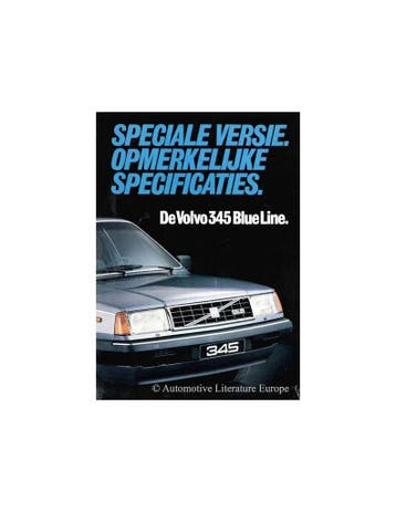 1982 VOLVO 345 BLUE LINE BROCHURE NEDERLANDS, Ophalen of Verzenden