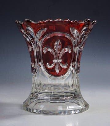 Vase - Bohême • vase en verre persan avec médaillons