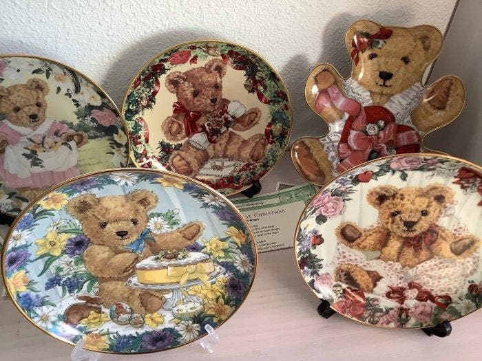 Decoratief ornament (8) - Franklin Mint - Thema “Teddyberen”, Antiek en Kunst, Curiosa en Brocante